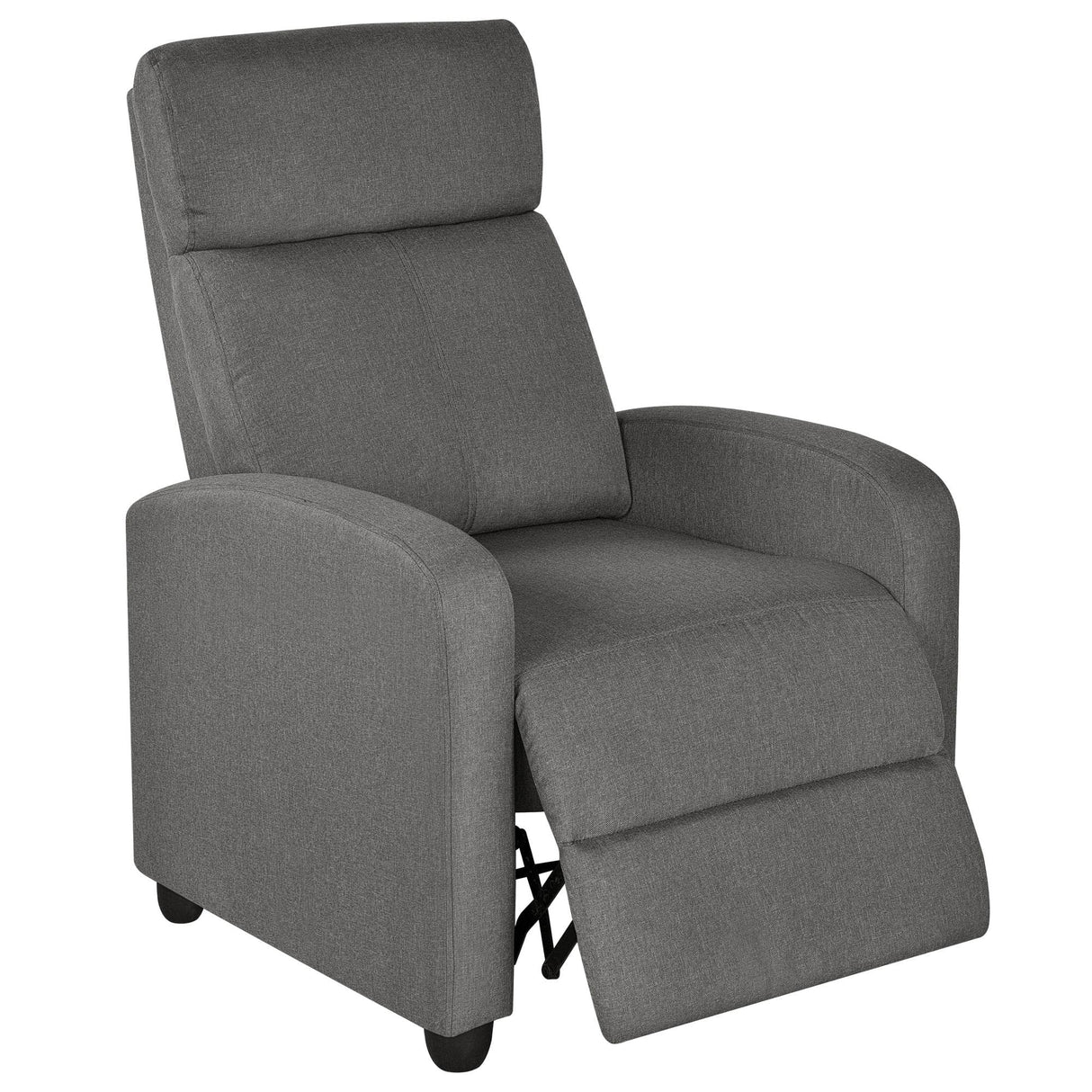 CloudHug Grey Fabric Manual Recliner Chair