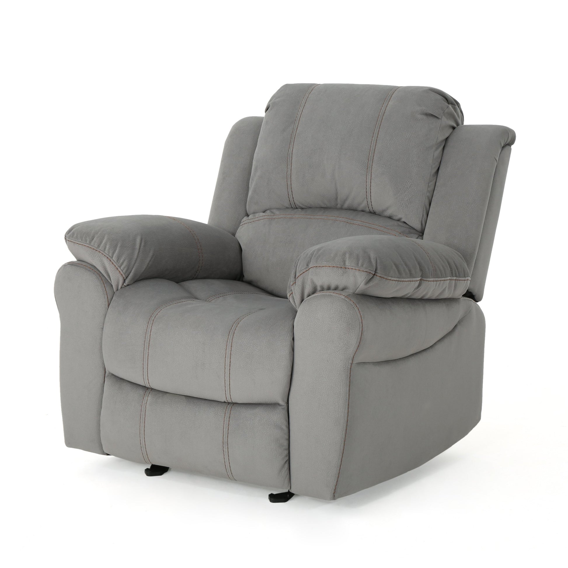 CloudHug Oversized Grey Recliner Chair Front View

