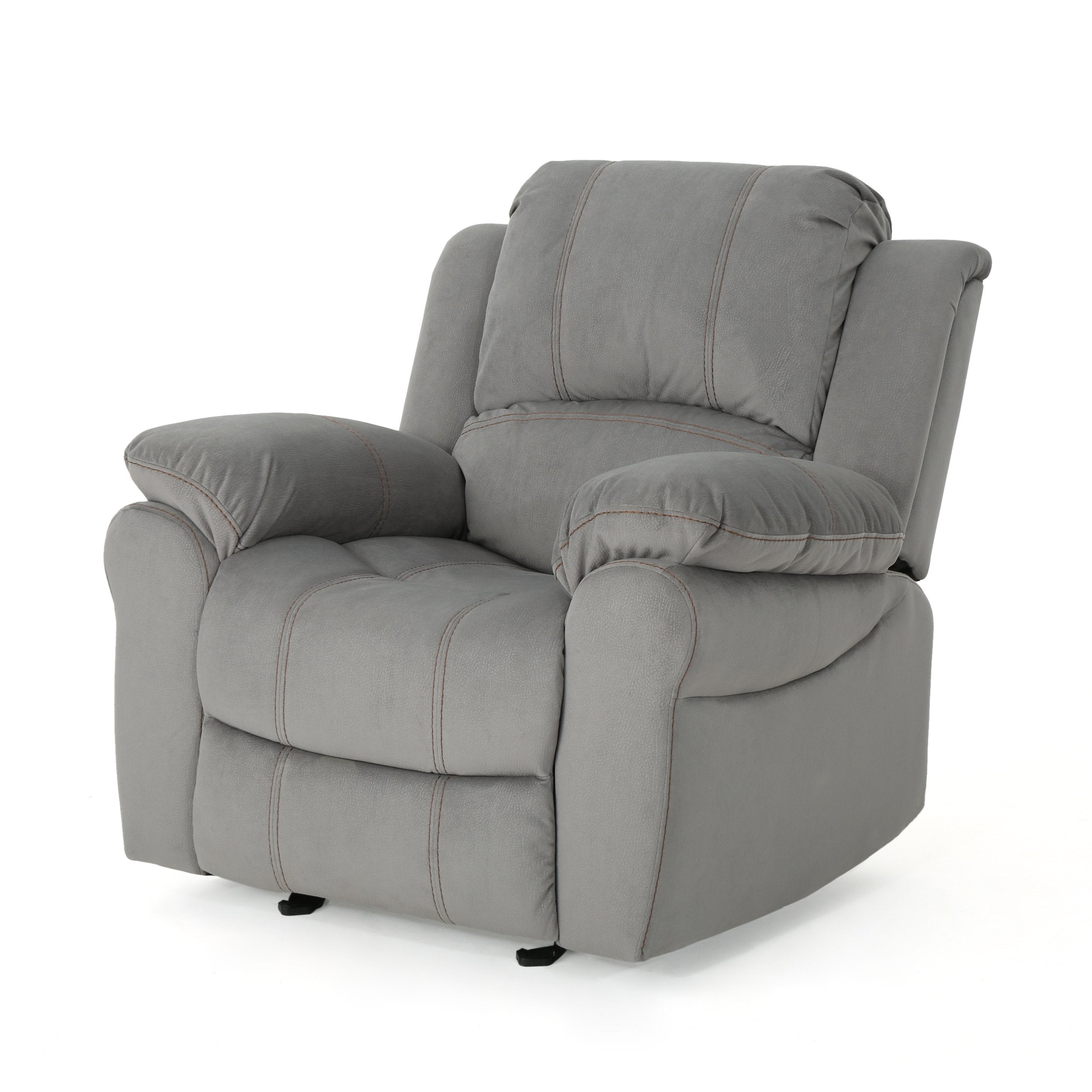 CloudHug Oversized Grey Recliner Chair Front View

