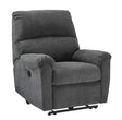 CloudNest Charcoal Power Recliner Chair with Chenille Texture