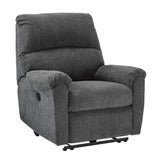 CloudNest Charcoal Power Recliner Chair with Chenille Texture
