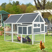CluckCottage walk-in wooden chicken coop with nesting boxes