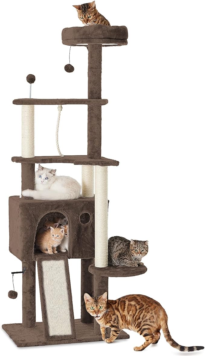 64in Large Cat Tree Cat Tower for Indoor Cats