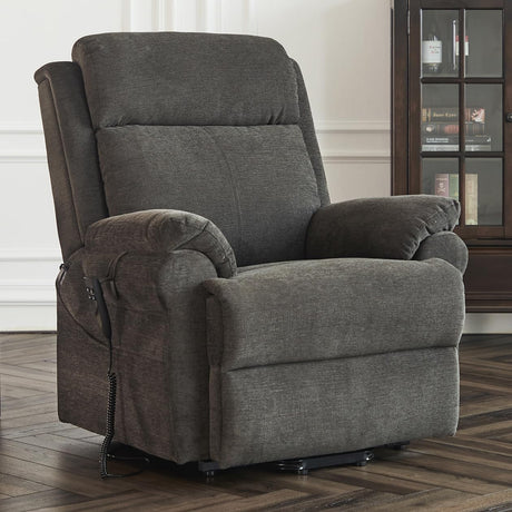 ComforLift Extra-Wide Power Recliner Chair in Fabric Grey – Front View