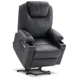 ComfortRise Power Lift Recliner Chair – Grey with USB & Cup Holders
