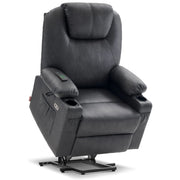 ComfortRise Power Lift Recliner Chair – Grey with USB & Cup Holders