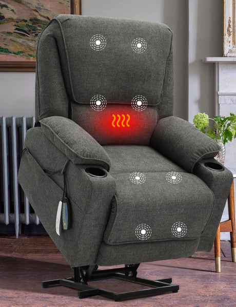Comfortable Overstuffed Recliner Chair with USB Charging
