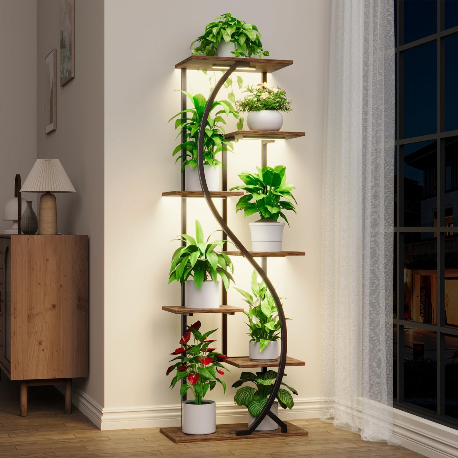 Compact and stylish plant rack for modern home décor