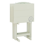 CompassPrint Light Gray Tray Table Set with Folding Stand – Front View

