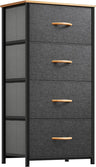 Dresser with 4 Drawers - Fabric Storage Tower, Organizer Unit for Bedroom