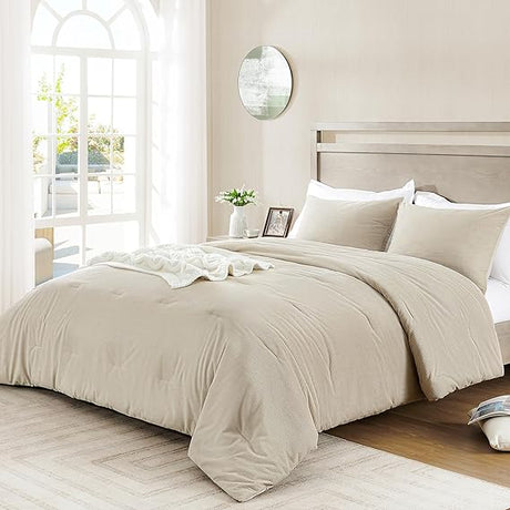 Queen Comforter Set - Luxury Fleece Sherpa Comforter Sets for Queen Bed