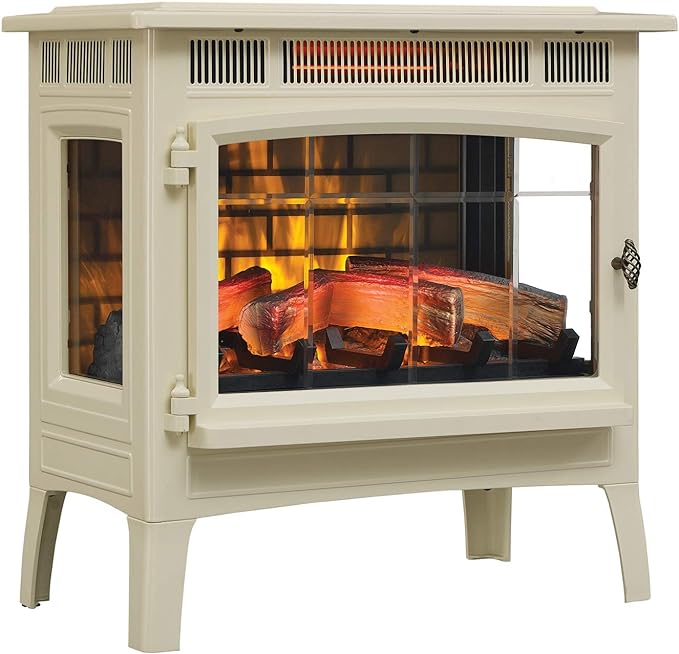 Electric Infrared Quartz Fireplace Stove with 3D Flame Effect