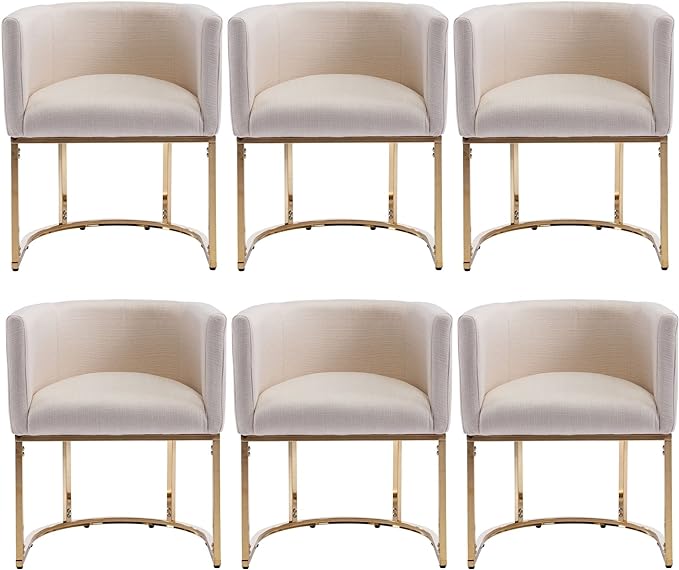 Dining Chair, Mid Century Modern Fabric Bucket Dining Chair