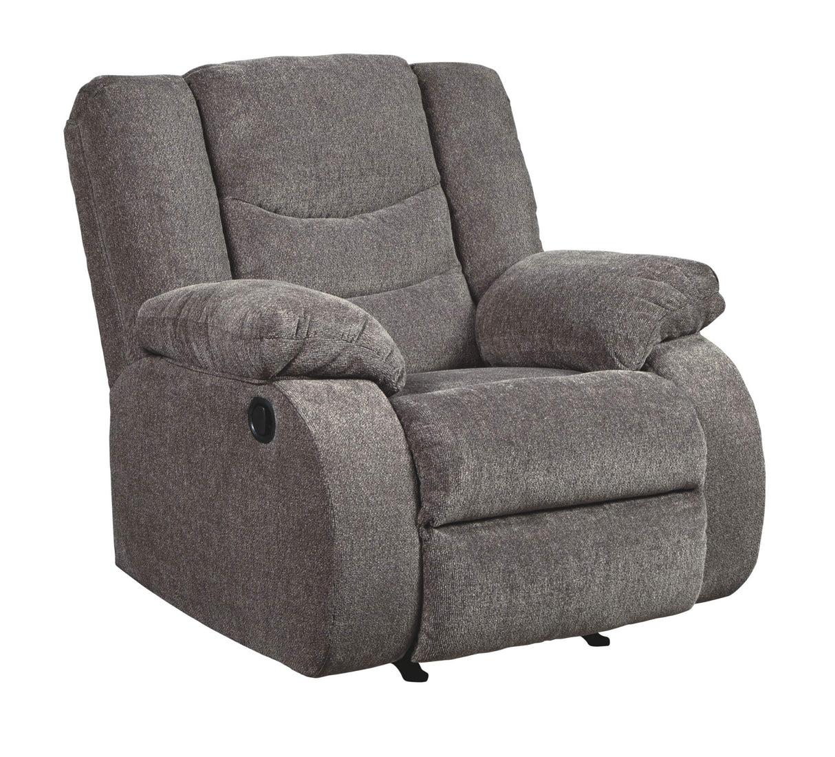 CushCloud Waterfall Back Rocker Recliner Chair in Dark Grey