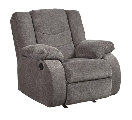 CushCloud Waterfall Back Rocker Recliner Chair in Dark Grey