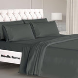 Luxury 6 Piece Queen Bed Sheets Set - Ultra-Soft 1800 Series, Cooling & Breathable Hotel