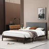 Solid Wood Upholstered Platform Bed Frame, Queen Size Bed Frame, Wood