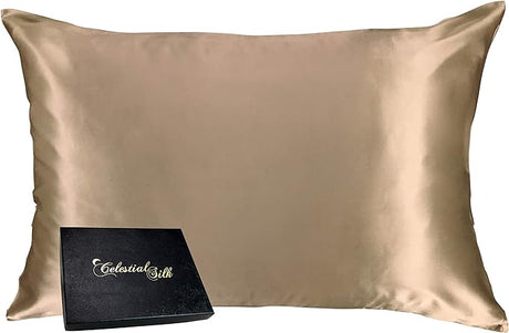 Silk Pillowcase for Hair Zippered Luxury 25 Momme Mulberry Silk Charmeuse Silk