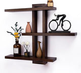 Variable Floating Shelves Wood Set of 4, Cube Wall Mounted Shelves 28.35" Max