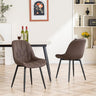 Dining Chairs Set of 2, Khaki Armless Dinner Chairs