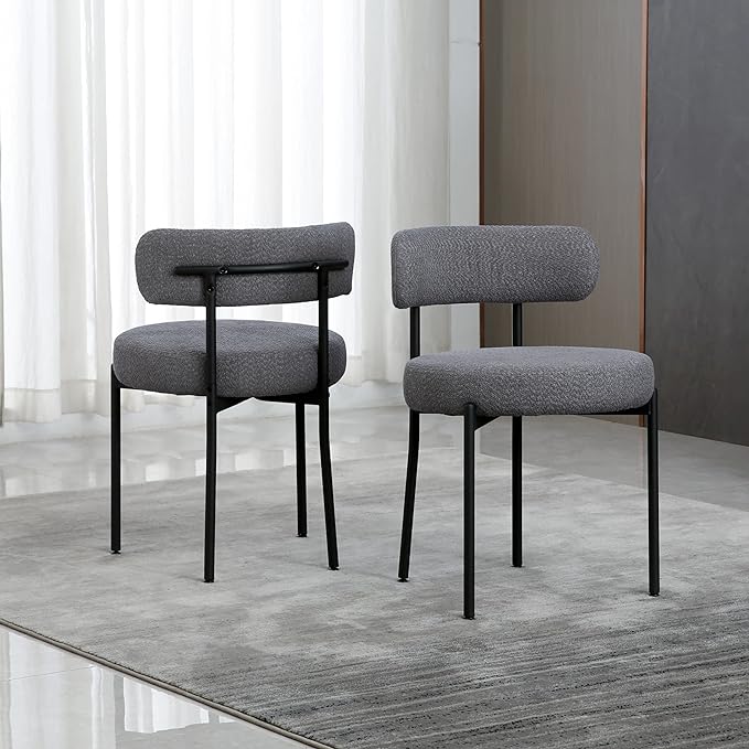 Black Dining Chairs Set of 2,  Modern Dining Chairs, Kitchen Dining Room Chairs
