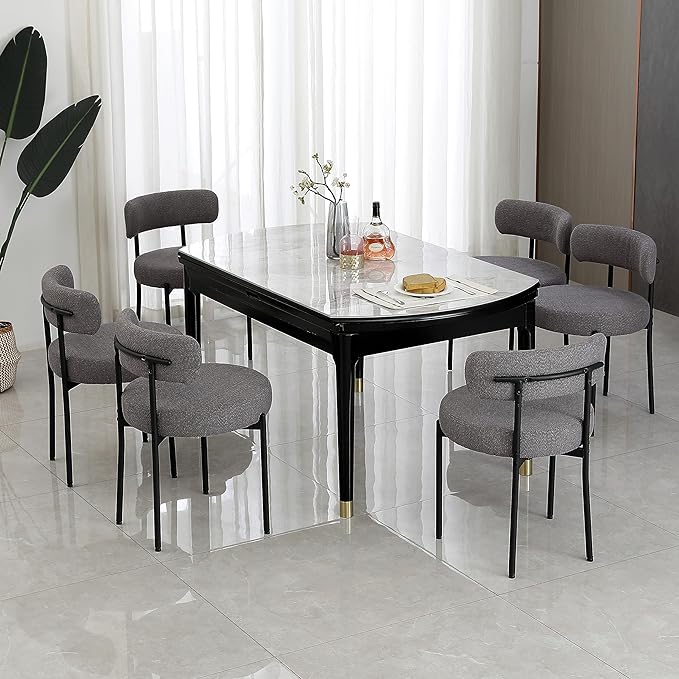 Black Dining Chairs, Kitchen Dining Room Chairs Set of 6