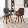 Swivel Dining Chairs Set of 2 Mid Century Modern Dining Room Chairs