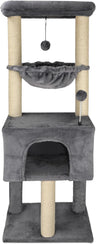 Fashion Design 43.3" Cat Trees with Cat Houses,Grey