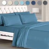 Luxury 6 Piece Queen Bed Sheets Set - Ultra-Soft 1800 Series, Cooling & Breathable Hotel