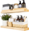 Wood Floating Shelves Rustic Wood Wall Shelves for Bathroom Living Room Bedroom