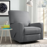 EaseCore Linen Swivel Glider Recliner Chair Front View