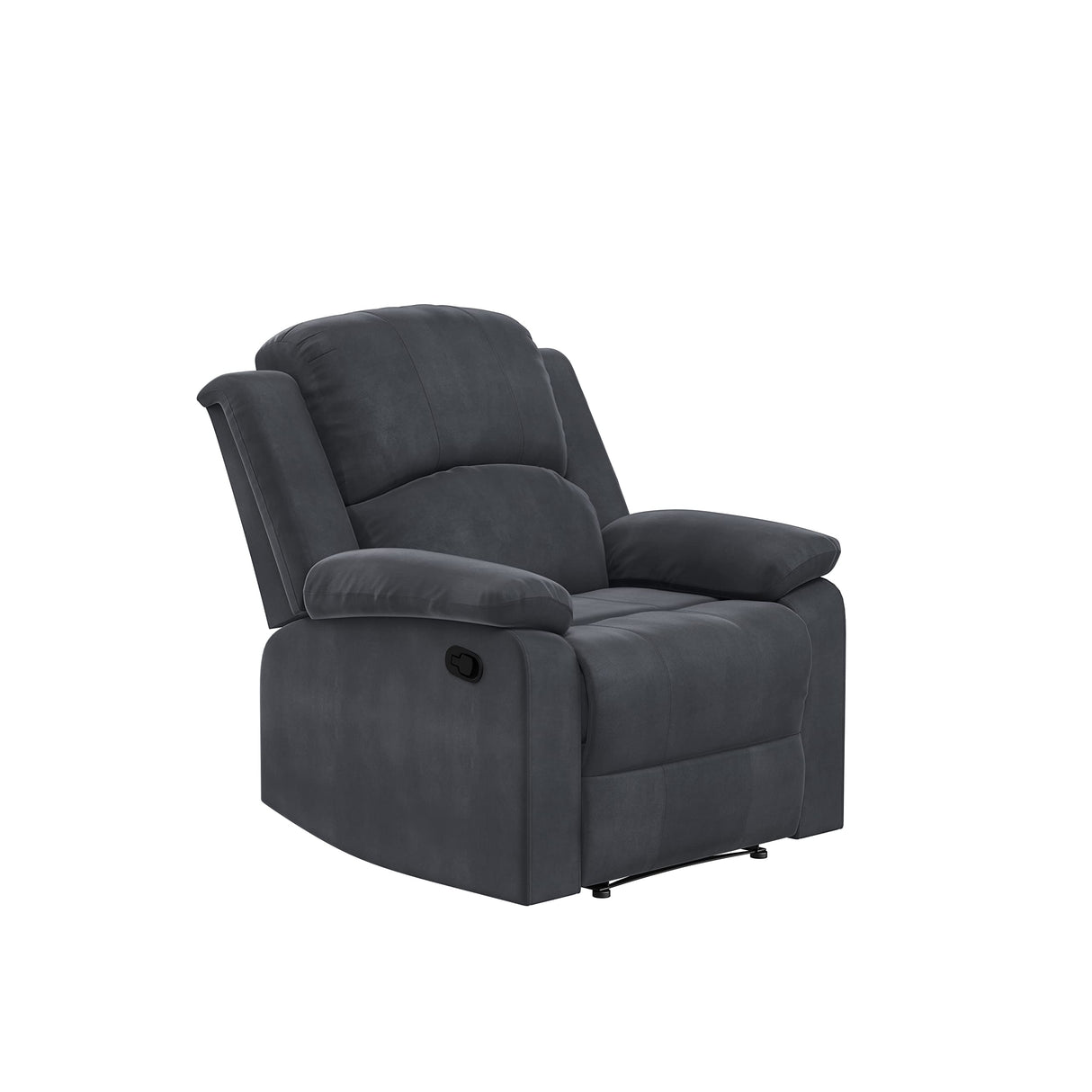 EaseLounge Steel Grey Manual Recliner Front View