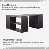 Easy-to-Assemble L-Shaped Executive Desk with Hardware