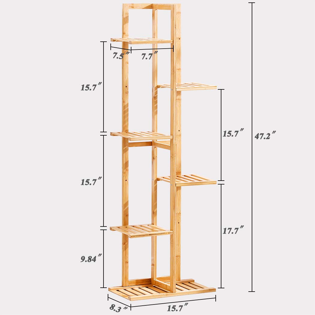 Eco-Friendly Bamboo Flower Shelf for Indoor & Outdoor Use