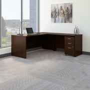 EliteWork 72W L-Shaped Executive Desk – Mocha Cherry Finish