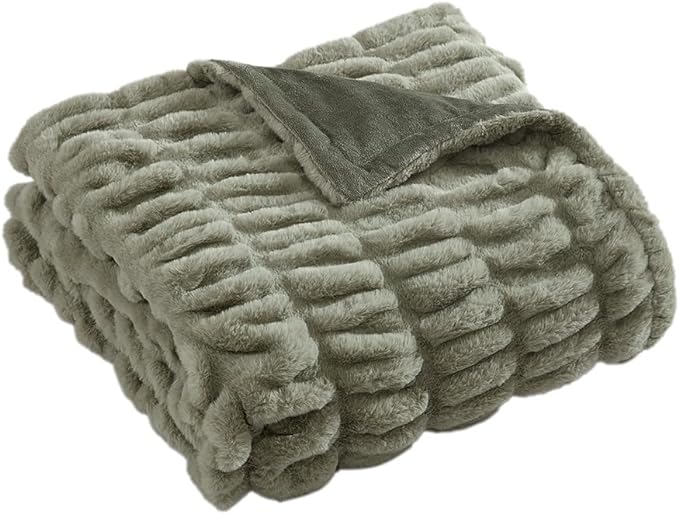 Lapin Ultra Fine Faux Fur Throw Blanket - Luxurious