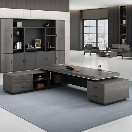 Ergonomic Executive Desk with Spacious Work Surface