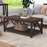 Farmhouse Coffee Table, Rustic Vintage Living Room Table