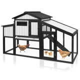 Expandable hen house with secure perches and weatherproof design