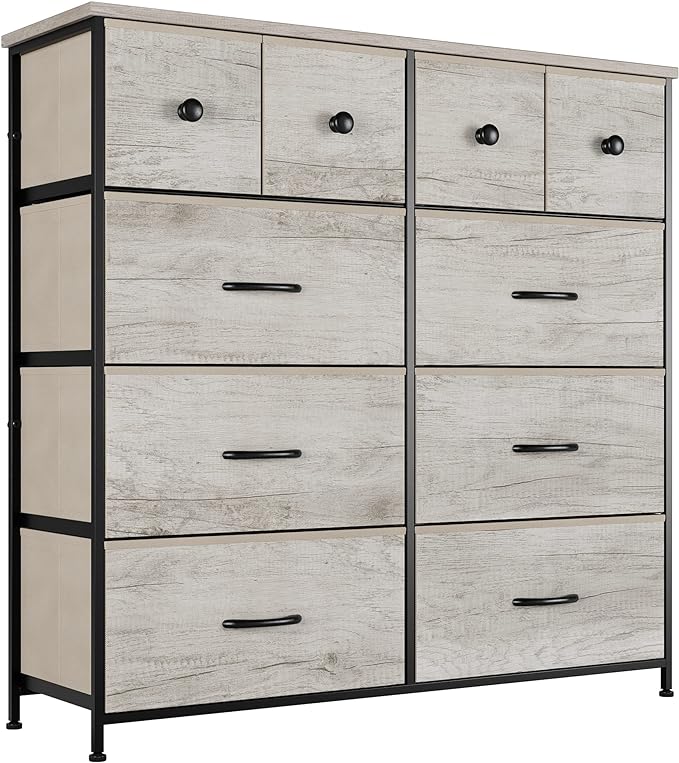 Dresser for Bedroom with 10 Drawers, Storage Drawer Organizer