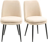 Modern Upholstered Dining Chairs Set of 2 with Seat Cushion