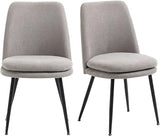 Modern Upholstered Dining Chairs Set of 2 with Seat Cushion