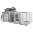 FeatherFort XL large wooden chicken coop with 3-part nesting box and run
