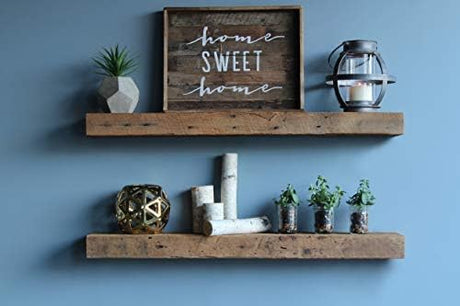 Reclaimed Wood Shelves Floating Or with Brackets Amish Handcrafted in Lancaster County