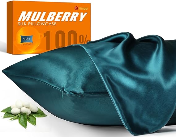 100% Mulberry Silk Pillowcase for Hair and Skin, 22 Momme Natural Silk Pillow Case