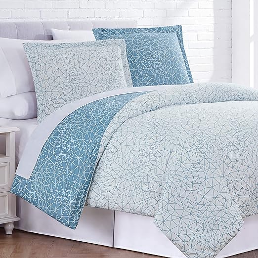 Oversized Comforter Bedding Set Down Alternative All-Season Warmth, Soft Reversible