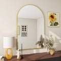 Wall Mounted Mirror, 20"x30" Arch Bathroom Mirror, Black Vanity Wall Mirror