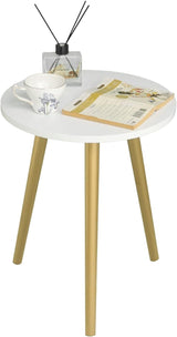 Round Side Table, Small End Table Nightstand Accent Table