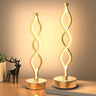 Infinity Spiral LED Table Lamp Black, Dimmable Metallic Beside Lamp