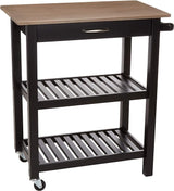 2 shelves Kitchen Island Cart with Storage